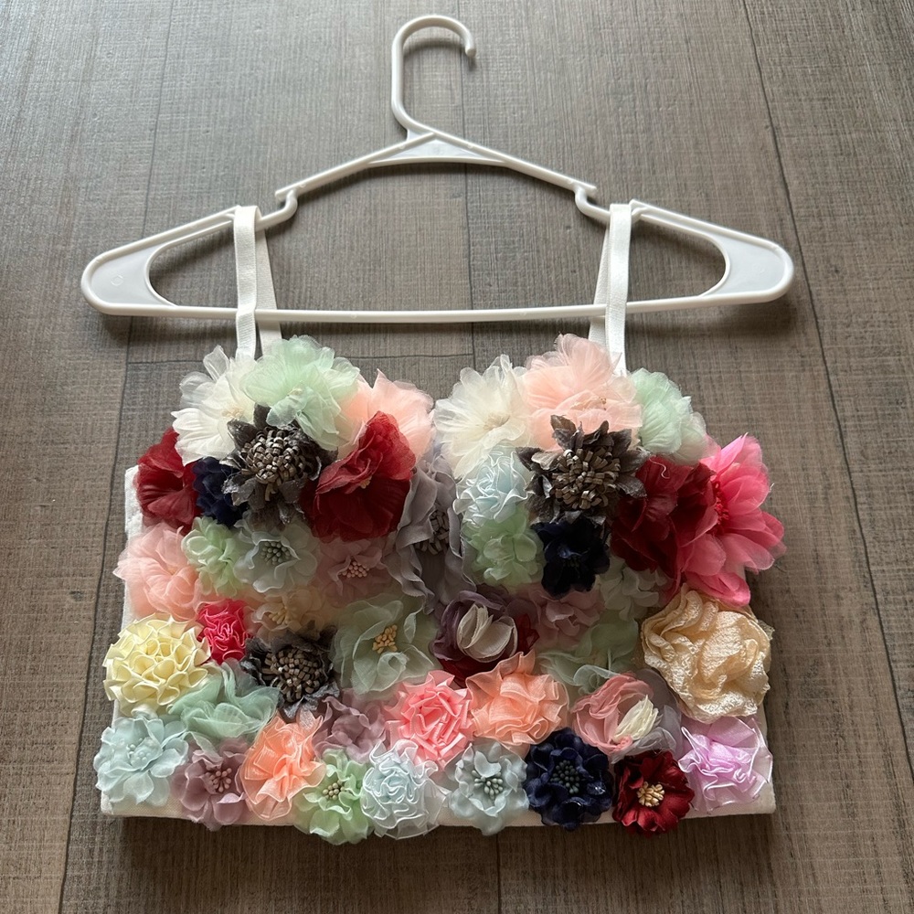 NWOT floral bustier top size 34